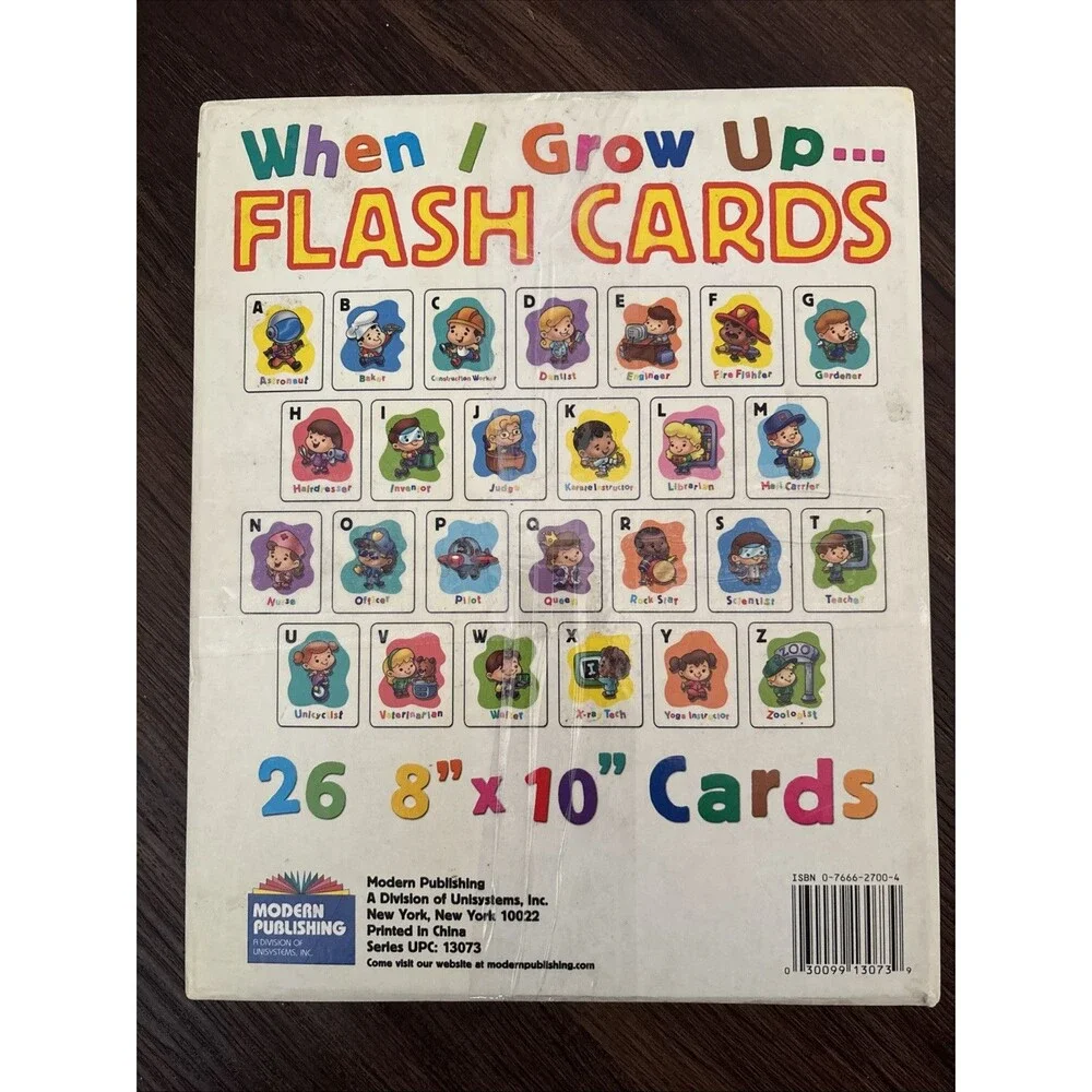 Vintage When I Grow Up Flash Cards Vintage Y2K 80s Homeschool Learning CareerDay